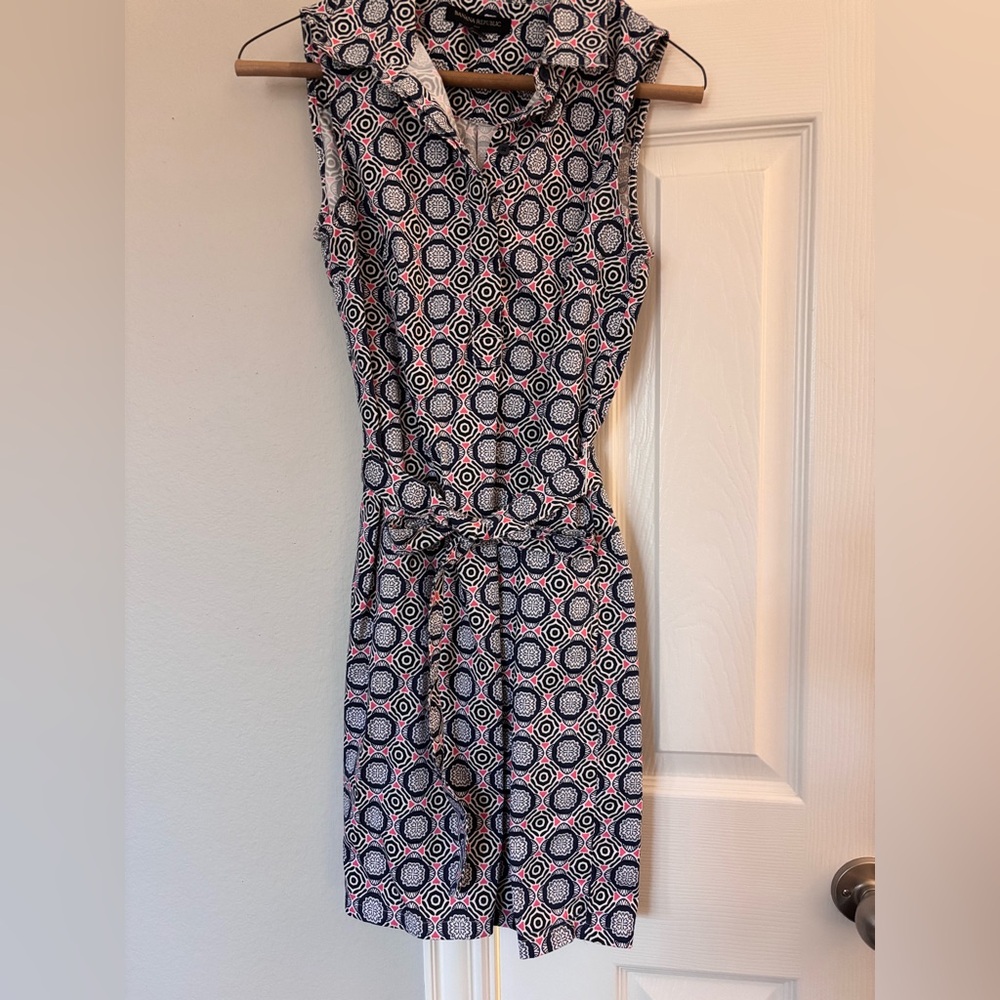 Geometric Patterned Sleeveless Dress